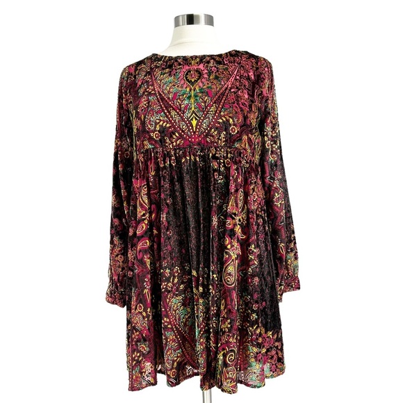 FREE PEOPLE Mirror Mirror Velvet Mini Dress / Tunic S - Picture 4 of 13
